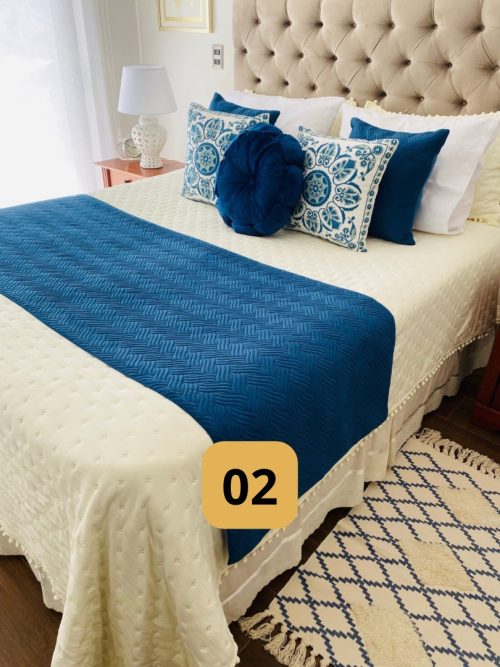 Set en tono azul marsella