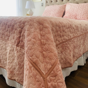 Cubrecama de microplush reversible