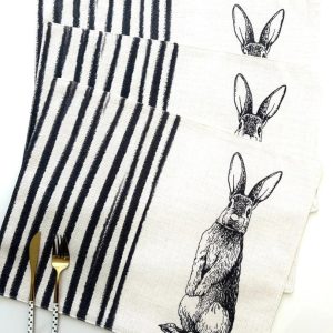 Set 6 individuales Conejo Negro