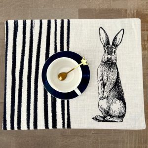 Set 6 individuales Conejo Negro