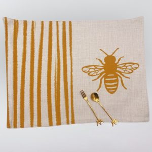 Set 6 individuales Abeja Mostaza