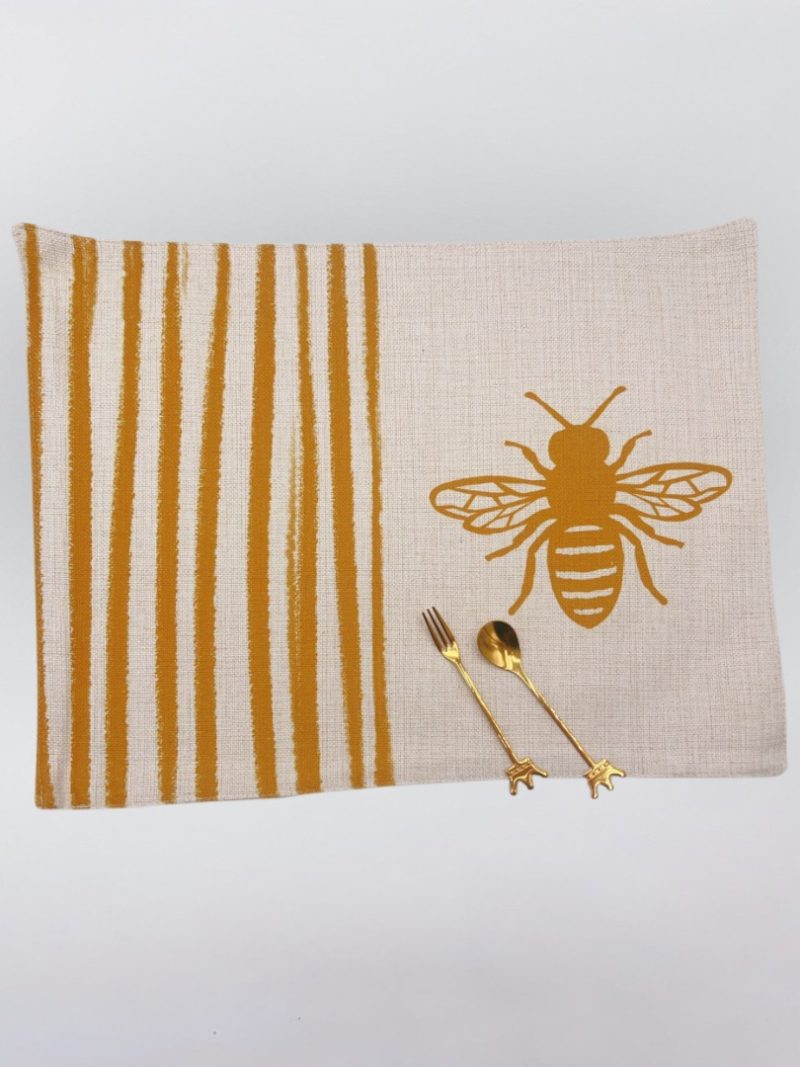 Set 6 individuales Abeja Mostaza