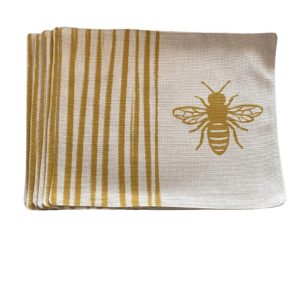 Set 6 individuales Abeja Mostaza