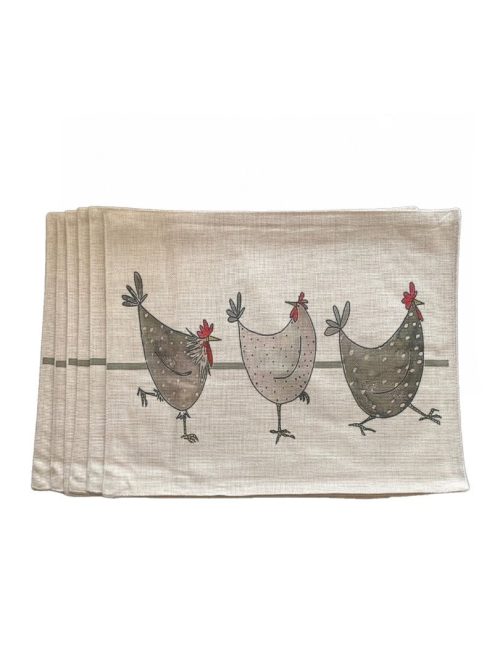 Set 6 individuales Trío de Gallinas