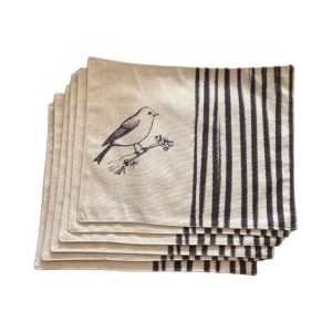 Set 6 individuales Pajarito Negro